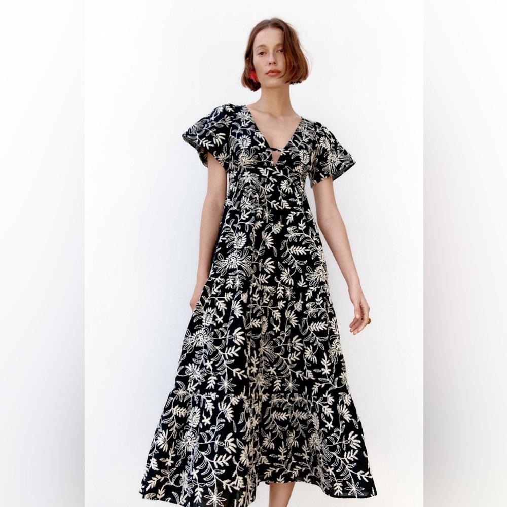 NWT Zara Embroidered Zara Dress